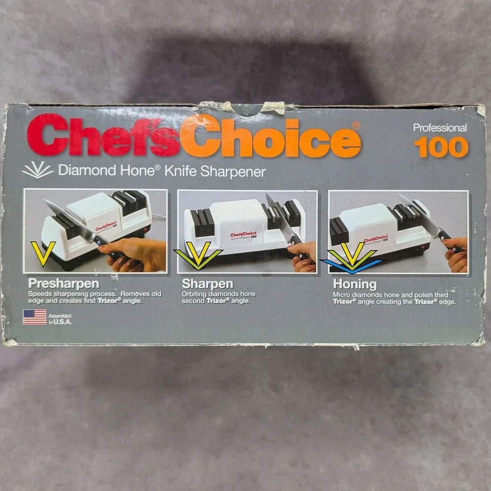 Chefs Choice Professional 100 Diamond Hone Electric Knife Sharpener 3 Stage
